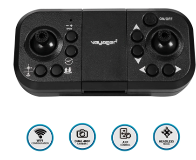 VOYAGER BREEZE - FOLDABLE DRONE BLACK & BLUE
